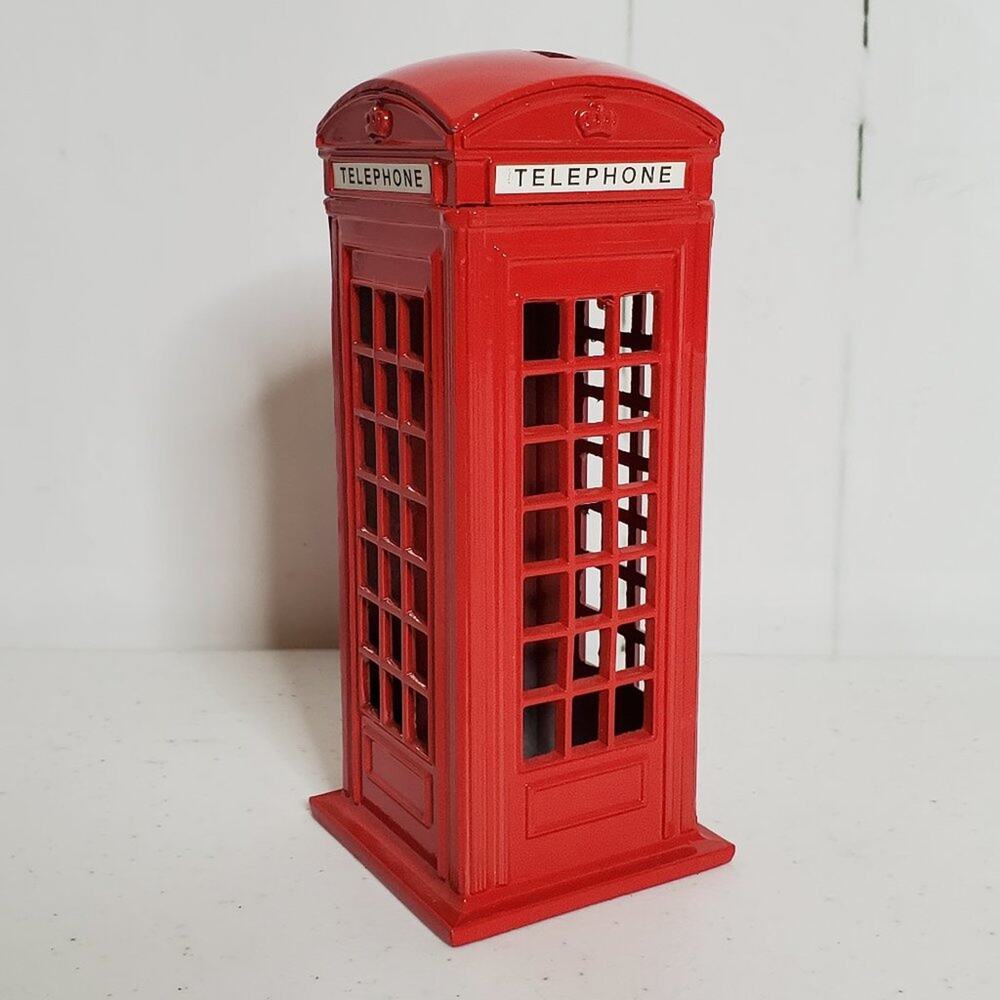 England Traditional Red Phone Booth 3D Metal Bank Souvenir Collectible - Picture 8 of 8